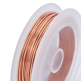 BENECREAT 18Gauge/1mm Bare Copper Wire with Oil Coated, Tarnish Resistant Copper Wire for Jewelry Craft Making, 33 Feet/10m