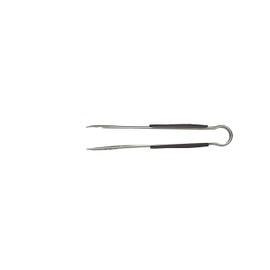 MasterClass Colour-Coded Catering-Quality Stainless Steel Serving/Cooking Tongs, 24 cm - Black (General)