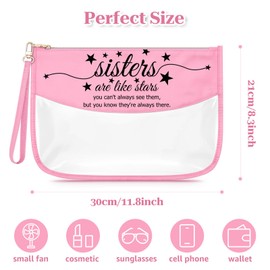 Sfodiary Sister Gifts from Sister Birthday Gifts for Women Makeup Bag Christmas Graduation for Teen Girl Travel Cosmetic Bag Friendship Present for Friends Bestie Zipper Travel Pouch