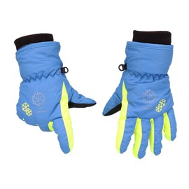 MAGARROW Outdoor Winter Children's Ski Gloves Warm Snowboard Boys Girls Snowproof Fleece Kids Hand Warmer (Blue, S (6~7 Years))