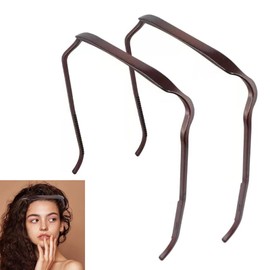 2PCS Curly Thick Hair Large Headbands, Plastic Sunglass-Style Headbands, Stylish Square Design for Voluminous Hair