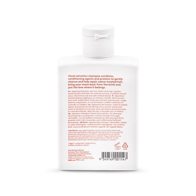 EVO Ritual Salvation Repairing Shampoo 300ml Protein rich shampoo GENUINE