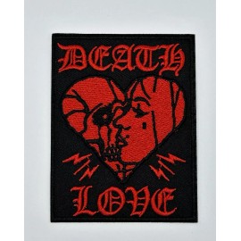 Heart MR ALE “Death Love” Red Heart Embroidered Iron-On/Sew-On Patch P41