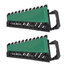 sourcing map 2pcs Wrench Organizer Rack 10 Slots 6.9" x 5.2" ABS Plastic Tool Holder with Handle for Carrying