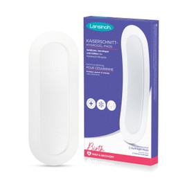 Lansinoh Caesarean Section Hydrogel Pads - Protect, Soothe & Cool the Cesarean Section Scar - Scar Plasters for Cesarean Section Scar Care - Pack of 2