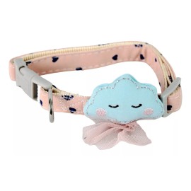 J.H. Company Collar Para Perro Ajustable Premium Figura Cute Mascota 2247 Color 22474 Nube Azul Tamaño Del Collar M