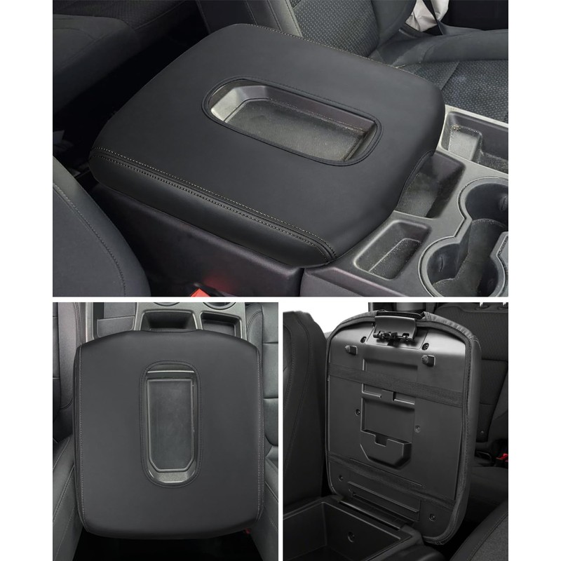 INTGET Leather Armrest Cover for 2019-2024 Chevy Silverado & GMC