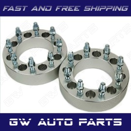 BWA 2 PCs Wheel Spacer Adapters 8x180 to 8x180 Studs 14x1.5 Thick 2" Fits Chevry GMC