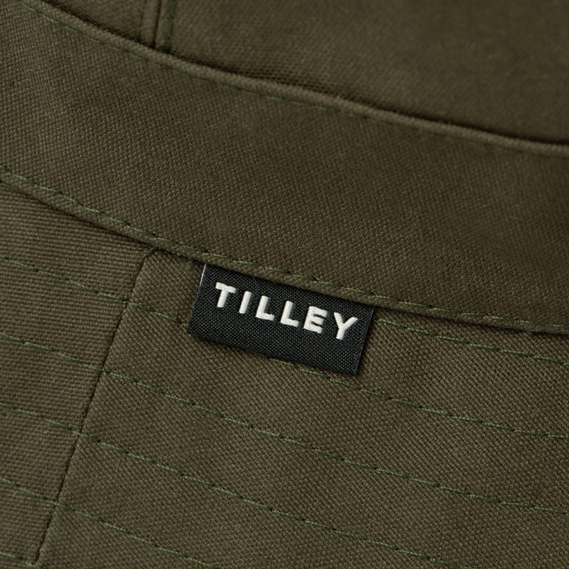 Tilley Waxed Bucket Hat, Green, Large