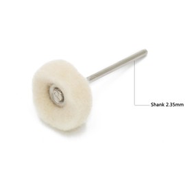 Yasumai Mounted Cotton Polishing Buff Wheel 2.35mm Shank for Rotary Tools Pack of 20pcs