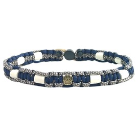EM Ceramic Collar for Dogs & Cats - Made to Measure EM Band Original US Paracord (Blue, 41-50 cm)