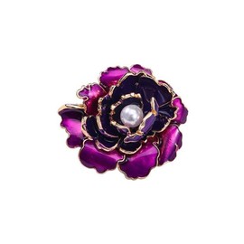 Enamel Peony Flower Brooch Pin Pearl Brooch Pin elegant Clothes Scarf Pin Flower Pearl Brooch Banquet Wedding Exquisite Jewelry Gift Suitable for Female Friends