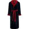 Alexander Del Rossa Mens Robe, Plush Fleece Hooded Bathrobe Men,