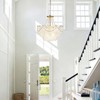 Surpars House Crystal Chandeliers,Modern Golden Chandelier, 6 Heads Ceiling Light