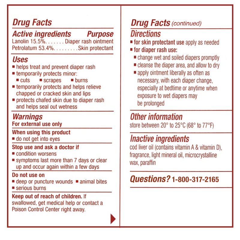 A+D Original Diaper Rash Ointment, Baby Skin Protectant With Lanolin