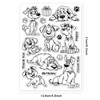 GLOBLELAND Transparent Stamp with Cartoon Dog for Designing Cards, Transparent
