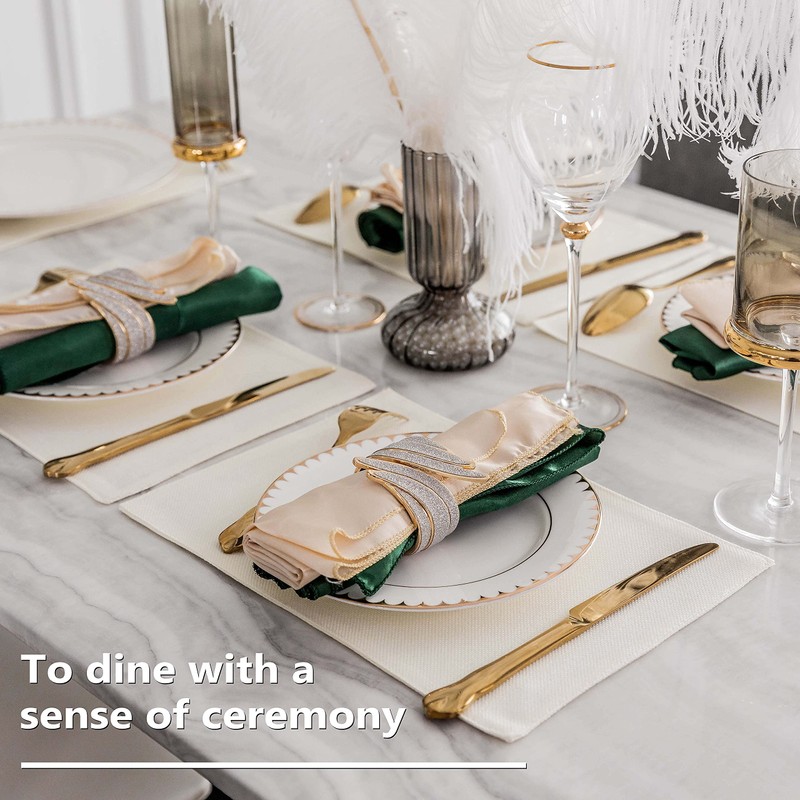 Home Brilliant Light Beige Rectangle Placemats 33 X 48 CM,
