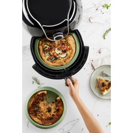 Lékué Multifunctional Mould 20 cm Diameter for Hot Air Fryer, Green