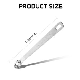 4 PCS 1/8 Teaspoon (1/8 Tsp | 0.625 mL | 0.625 cc) Single Measuring Spoon, Stainless Steel 1/8 Tsp Small Measuring Spoon Mini Measuring Spoons