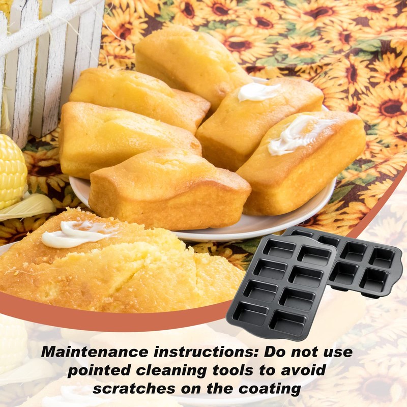 Yinder 4 Pcs Mini Loaf Pan, Carbon Steel with Non-Stick