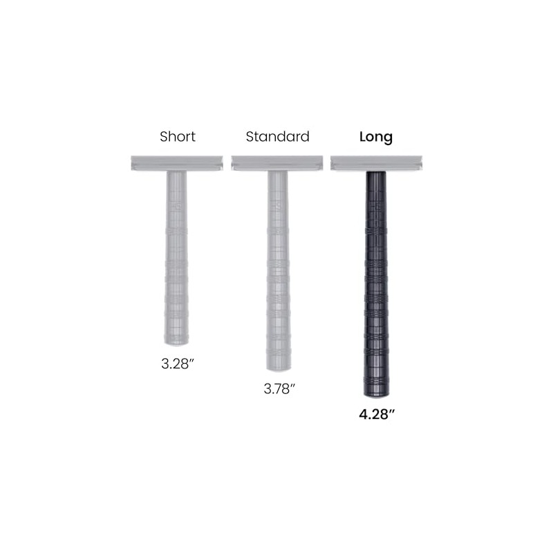 HENSON SHAVING AL13 Replacement Handle, Long, Jet Black