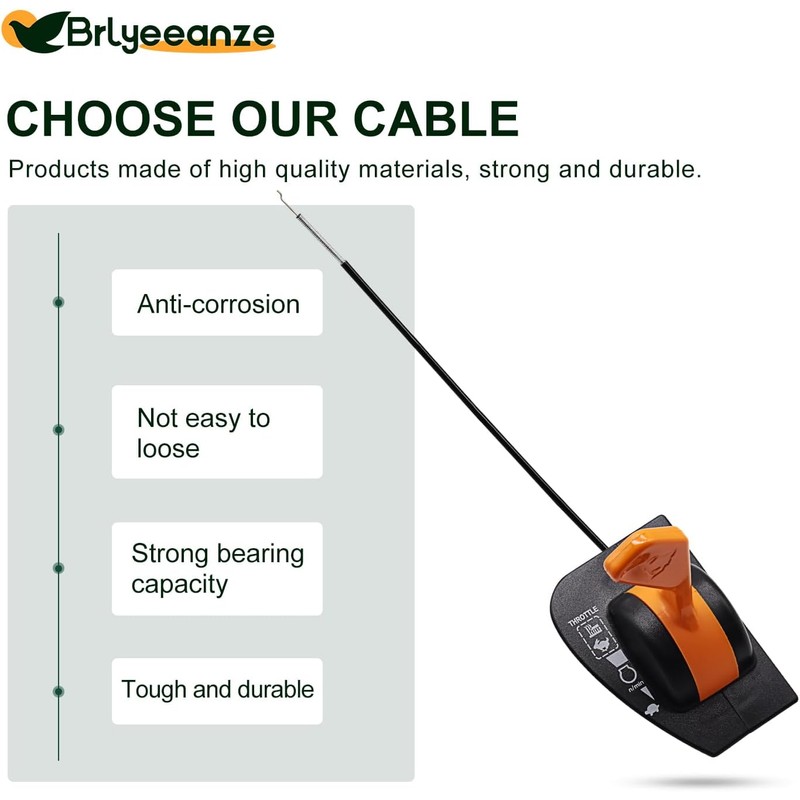GY21983 Throttle Choke Cable Control Fits for John Deere 107S