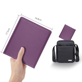 OFFCUP Disabled Badge and Timer Holder, PU Leather Disabled Badge Holder Wallet Protector, Blue Badge Timer Holder ProtectorHologram Safe Disabled Badge Holder (Purple)