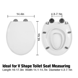 PandaEar Toilet Seat with Build-In Toddler Potty Training Seat, Elongated Toilet Seat with Splash Guard for Toddler Training, Easy to Install & Slow Close