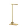 Gatco 1443B, Modern Rectangle Base Freestanding Toilet Paper Holder with