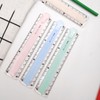 Karjiaja 4 PCS Plastic Folding Ruler 30Cm Transparent Ruler Geometric