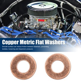 sourcing map Pack of 30 Copper Washers 8 mm Inner Flat Sealing Rings