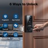 Smart Door Lock 6-in-1 Front Door Lock with Keypad Black