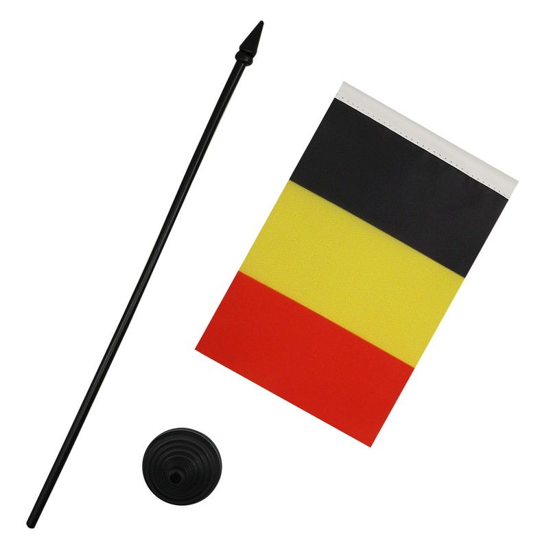 Belgium Table Flag 4'' x 6'' - Belgian Desk Flag
