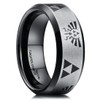 King Will 8mm Black Tungsten Rings for Men Women Wedding