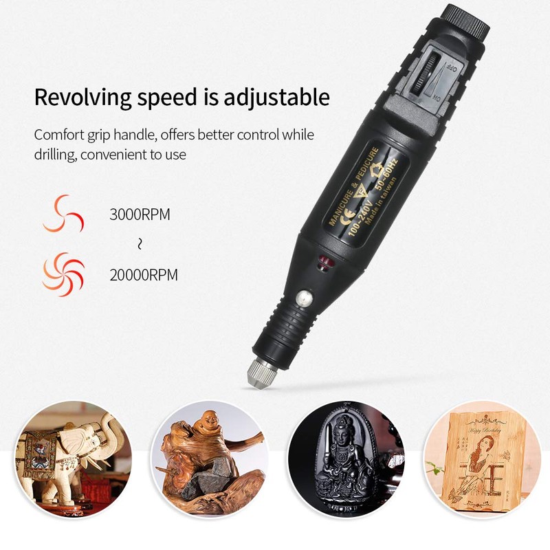 14pcs 100V-240V Mini Electric Grinder Drill Variable Speed Rotary Engraving
