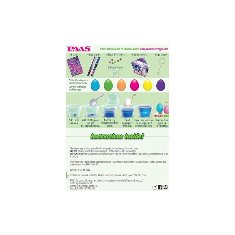 PAAS Neon Easter Egg Decorating Kit - America's Favorite Easter