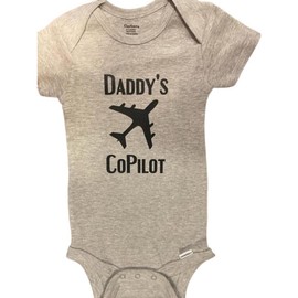 Daddy's CoPilot flying custom baby onesie ® pilot one piece airplane infant bodysuit