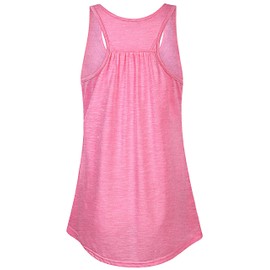 Cestyle Athletic Tank Top Women Loose Fit,Juniors Sleeveless Racer Back Fitness Tops Exercise Shirts Tee Athleisure Workout Tanks for Jogger Pink Marble XX-Large