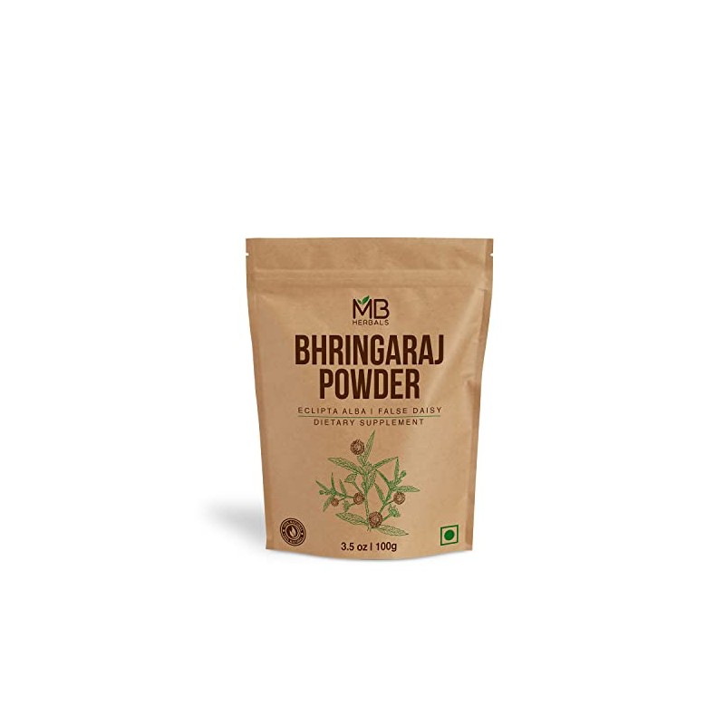 MB Herbals Pure Bhringraj Powder 100 Grams | Pure Bhringaraj
