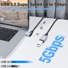 JSADZKJ 90 Degree USB-A 3.0 Short Cable,Left/Right Angle USB Male