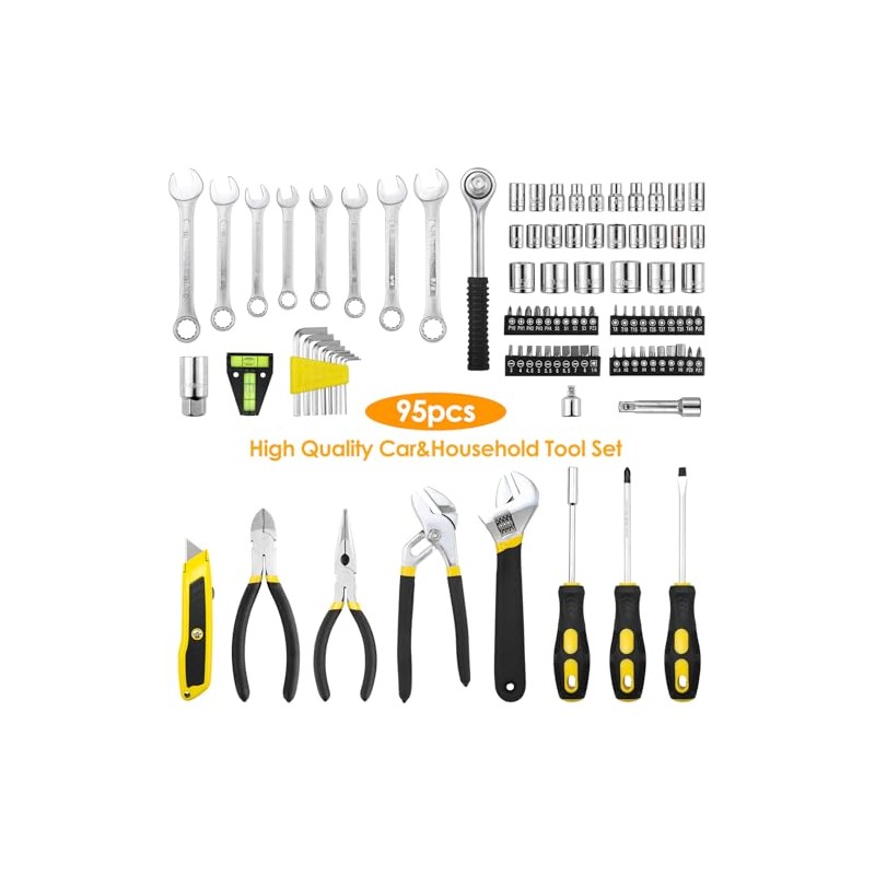 TLGREEN 95 Piece Tool Set, Tool Kit, Mechanics Tool Set,