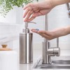 Tiilan Countertop Hand Soap Dispenser, Refillable Stainless Steel Soap Pump