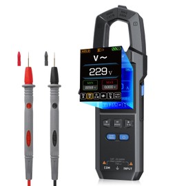 FNRSI Digital Clamp Meter Multimeter 10000 Counts for AC/DC Current/Voltage/Diode/Resistance/Capacitor/Continuity/Temperature/Frequency/Zero Live Wire/NCV Test with Flashlight Blacklight Smart Storage