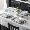 MALACASA Plates and Bowls Sets, 12-Piece Porcelain Dinnerware Sets for