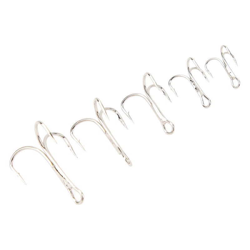 120PCS Treble Fishhooks Set High Carbon Steel High Strength Treble