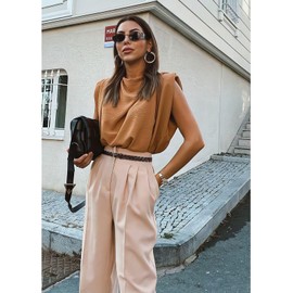 JASGOOD 2 Pack Women's Braided Leather Belts Casual Skinny Woven Belt for Jean Pants,Brown+Coffee