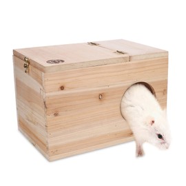 Wood Hamster House,Chinchilla Cage,Pets Animal Squirrel Mating Breeding Box,Nesting House for Chinchilla Guinea Pigs