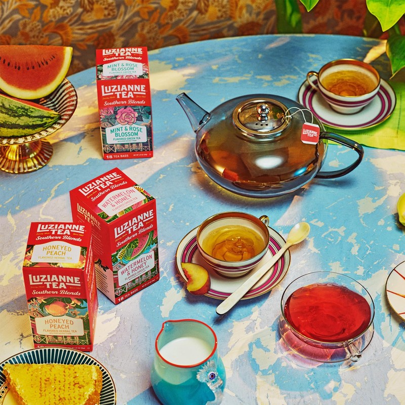 Luzianne Southern Blends Watermelon & Honey Flavored Herbal Tea Bags,
