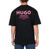 HUGO, Small Logo Block Cotton T-Shirt, Black Carbon, XXL