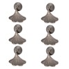 MOROBOR Ginkgo Leaf Shape Knob Handles, 6pcs Antique Nickel Drop